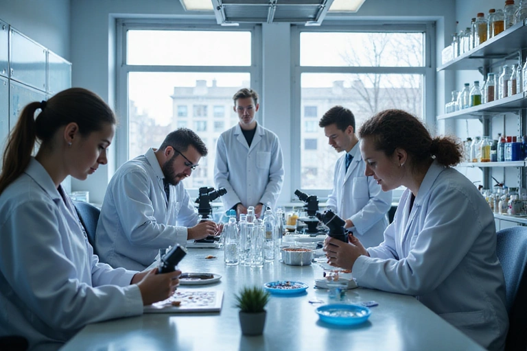 Scientific research in a modern lab