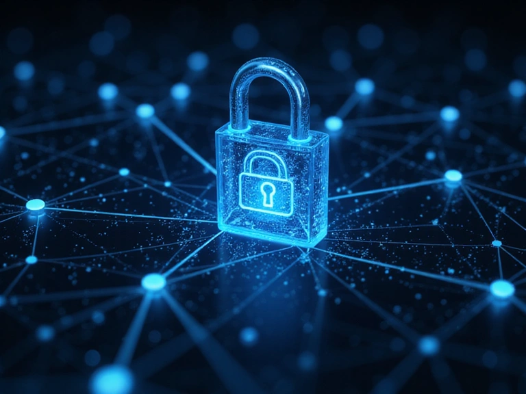 Security lock and digital privacy illustration