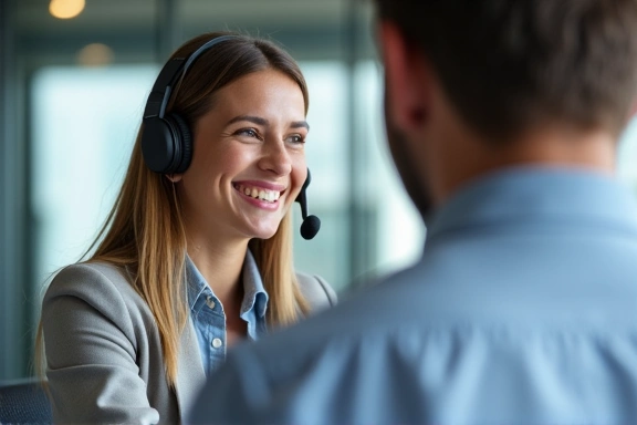 Customer support agent assisting with a return