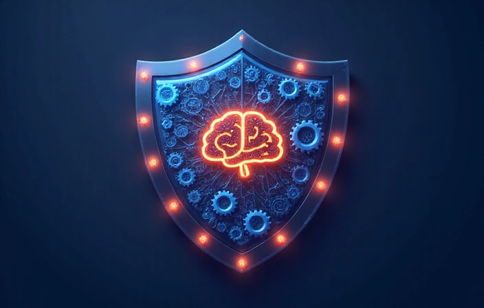 Stylized illustration of a glowing brain and gears, representing intellectual property and innovation